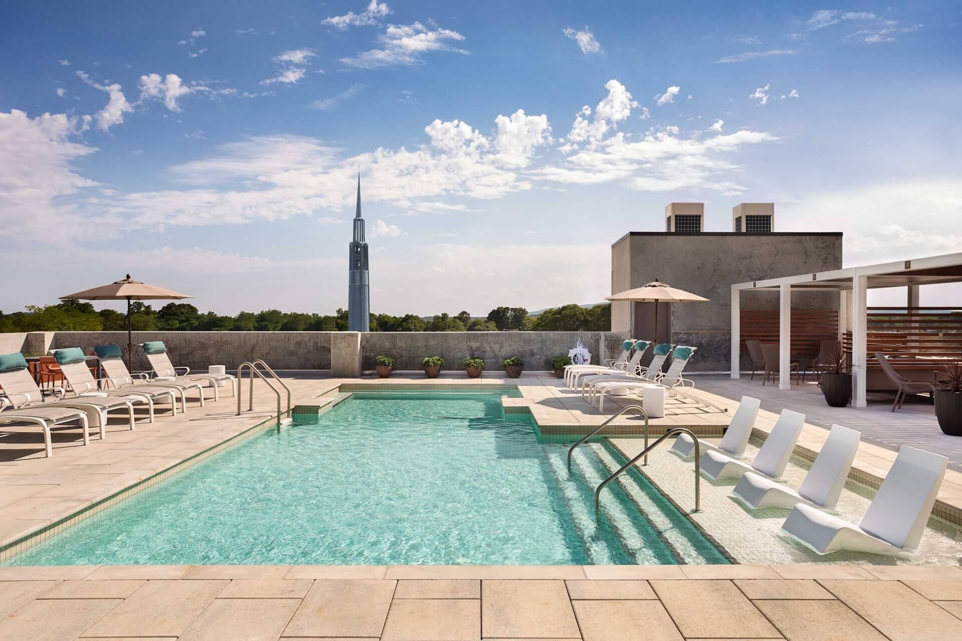 resort style pool area