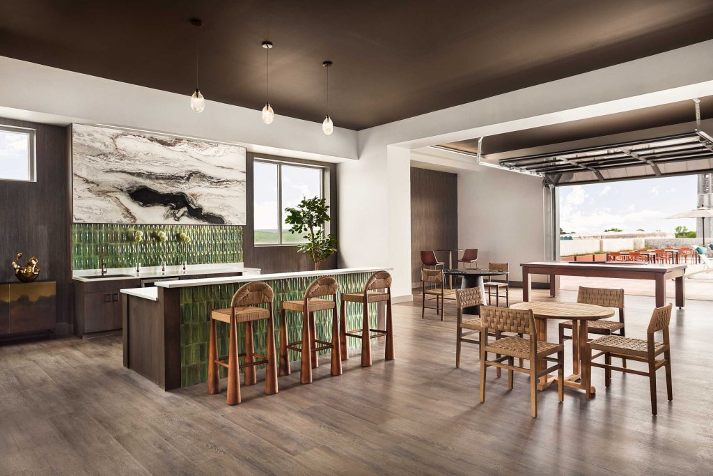 club house open to the outdoor pool at vista rentals huntsville al