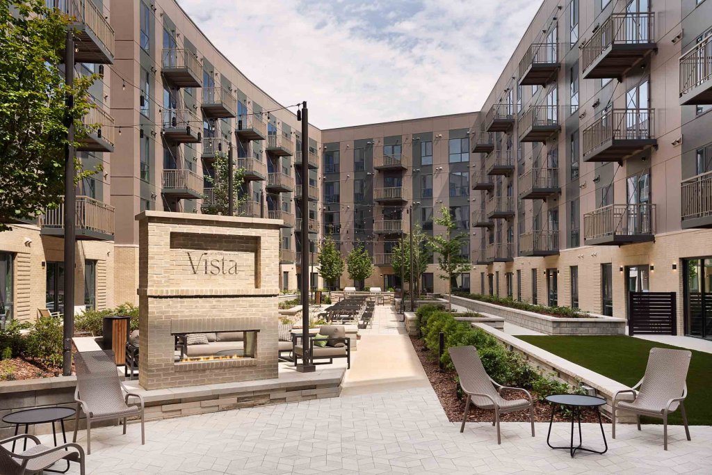 interior courtyard at vista